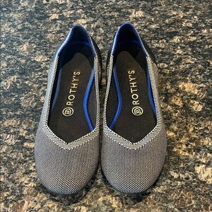 Rothy's Women's Black and white Loafers size 9 excellent condition